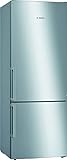 Bosch KGE58AICP Serie 6 Réfrigérateur congélateur XXL autoportant/C / 191 x 70 cm / 170 kWh/an/Inox anti-traces de doigts/réfrigérateur 377 L/congélateur 126 L/LowFrost/VitaFresh