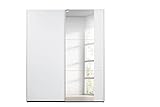 Rauch Möbel Santiago Armoire à portes coulissantes en blanche avec miroir, 2 portes, incl. lot d'accessoires Premium, set d'amortisseurs de porte, LxHxP 175x210x59 cm