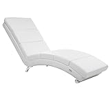 CASARIA Méridienne London Chaise de Relaxation Chaise Longue d'intérieur Ergonomique Fauteuil rembourré Blanc