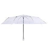 Parapluie Automatique Motif de pétrel Transparent à la Mode Animal Trois Plis Parapluie de Pluie Pliant pour Camping ensoleillé Jour de Pluie