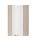 CaliCosy Armoire d'angle 6 Étagères et 2 Penderies - Collection Spot - Made in Europe - Dressing d'angle - pour Chambre, Dressing - L100 x P105 x H210 cm
