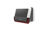 Bosch Smart Home - Sirène extérieure, système d’alarme sans fil avec panneau solaire, alerte par notification