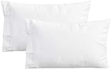 Iride by Perlarara Lot 2 taies d’oreiller pour oreiller de berceau d’enfant, 100 % pur coton, 40 x 60 cm, lavable Blanc