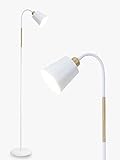 Lampadaire Sur Pied Blanc 360° Anten VILI | Pivotant Douille E27 max. 60W | Lampe de Canapé Moderne en métal avec hauteur 159cm | pour Salon Canapé Chambre à coucher, rétro en métal（sans ampoules）