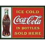 F1865 Ice Cold Coca Cola En Métal bouteilles vendu ici nostalgique Panneau aimant pour réfrigérateur