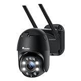 5X Zoom Optique Caméra de Surveillance WiFi Extérieure Ctronics Caméra IP 1080P Détection Humaine Suivi Automatique 355° 90°Vision Nocturne Colorée Audio Bidirectionnel Étanche IP66 P2P