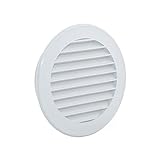 Grille de ventilation en plastique - Protection contre les insectes, blanc, système de ventilation: Ø100 mm