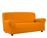 Banzaii Housse de Canapé 3 Places Orange – Extensible Anti-Tache – Extensible de 150 à 200 cm – Fabrique en Italie