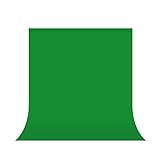 UTEBIT Fond Vert 1,5x2 Mètres/5x6.5 Pieds Green Screen Chromakey Vert en Polyester Fond Vert Enroulable Pliable Portable Ecran Vert pour Vidéo Gaming Streaming Zoom Youtube Bureau Photographie