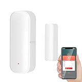 Capteur intelligent de porte WiFi, alarme détecteur de fenêtre de porte sans fil, capteur intelligent de contact de fenêtre de porte pour la sécurité de la maison compatible Alexa/Google Home, 1 PCS