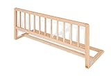 Pinolino Barrière de sécurité pour lit d'enfant, pliable Barrière de sécurité, chambre à coucher de bébé, Protection antichute, 90 x 33 x 36 cm, naturel