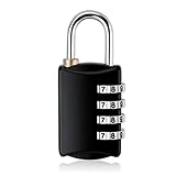 Cadenas code à 4 chiffres couleur Noir idéal pour sécuriser vos objets de valeurs dans vos valises, casiers, sacs à dos. Cadenas code en Zinc à haute résistance, facile à utiliser.