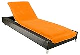 Brandsseller Housse de Protection pour Chaise Longue de Jardin de Plage en éponge 100 % Coton Environ 75 x 200 cm Couleur: Orange