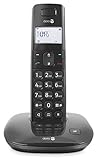 Doro Comfort 1010 Téléphone sans Fil DECT pour Seniors Compatible avec Appareils Auditifs (Single/Noir) [Version Française]
