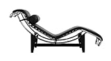 Vita Interiors LC4 Chaise longue en cuir Noir
