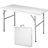 MaxxGarden Table Pliante - Table de Jardin - Table Exterieur - Table Pliable (120 x 60 x 74 cm) - Couleur Blanche
