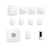 Ring Alarm Kit 10 pièces (2e génération) avec Ring Indoor Cam par Amazon | Système de sécurité domestique avec surveillance assistée optionnelle | Sans engagement à long terme