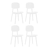 Totò Piccinni Florence Chaise moderne en polypropylène Design Top robuste P50 x L48 x H82 (Blanc, 4)