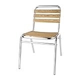 Bolero GK997 Lot de 4 chaises de bistrot en aluminium et frêne