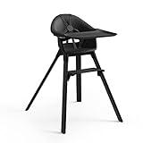 Chaise haute Stokke Clikk, Noir minuit - Chaise haute tout-en-un avec plateau + harnais - Légère, durable, ergonomique et facile à transporter - utilisable pour les 6-36 mois, jusqu’à 15kg