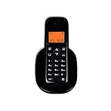 N/A 1 combiné répondeur sans Fil Système téléphonique avec appelant IDENTIFIANT, Orange LCD Rétro-éclairé, Boutons Lumineux (Color : B)
