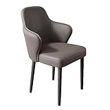 KAMPCO Chaises de Salle à Manger Chaise d'appoint Moderne en Cuir PU Confortable avec Pieds en métal Noir pour la Cuisine et la Salle à Manger