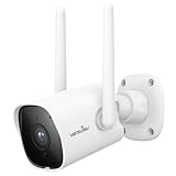 wansview Caméra de Surveillance WiFi Extérieure, 2K Caméra IP WiFi Étanche avec Alerte instantanée et Sirène, Audio Bidirectionnel, RTSP, Fonctionne avec Alexa - Y1 Blanche