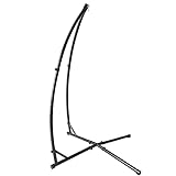 Armature de hamac - Pour fauteuil suspendu - Charge maximale : 120 kg - Armature en métal stable - Quatre coins - Hauteur : 214 cm - Noir