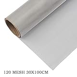 TIMESETL 30 x 100 cm Tissu de Treillis métallique, Maille d'acier Inoxydable 304 Filtration en Feuilles Filtre d'écran