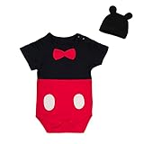 Lito Angels Deguisement Mickey Mouse Body Costume avec Chapeau Oreilles de Souris pour Bebe Garcon Taille 12-18 mois