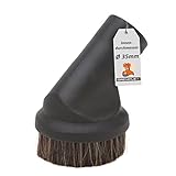 DREHFLEX - DUE40 - brosse anti-poussière pour aspirateur - Convient pour un diamètre de 35 mm - avec des poils de cheveux naturels
