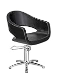 Genérico Fauteuil de coiffure professionnel avec rotation à 360° et pompe hydraulique Chaise de coiffure Noir
