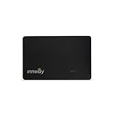 Innway Card – Détecteur de traqueur Bluetooth ultra fin rechargeable pour trouver votre portefeuille, sac, sac à dos, clés, ordinateur portable, tablette noir