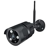 Netvue Caméra de Surveillance WiFi Extérieure, FHD 1080P Vidéo Surveillance Boîte Métallique Compatible avec Alexa, Webcam WiFi avec Vision Nocturne, Détection Mouvement Humain , Audio Bidirectionnel