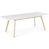 IDMarket - Table scandinave Extensible Inga 160-200 cm Blanche