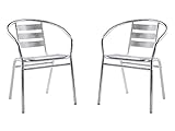 Vente-unique - Lot de 2 fauteuils de Jardin en Aluminium - Montmartre de MYLIA