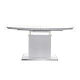 Miliboo Table à Manger Design Extensible Blanche L160-200 cm CLEONES