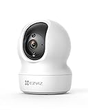 EZVIZ CP1 2K Caméra Surveillance WiFi Intérieure, Camera IP WiFi & Ethernet 360 ° Pan/Tilt Compatible Alexa, Vision Nocturne Intelligente, Suivi de Mouvement, Audio Bidirectionnel, Mode Veille, H.265