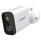 Ultivon Caméra de Surveillance WiFi extérieure sans Fil sur Batterie, E100 Caméra IP WiFi sans Fil 1080P avec PIR Detection de Mouvement, Audio Bidirectionnel pour La Maison et Le bébé