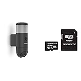 THOMSON Caméra extérieure Lampe Rheita 100 Full HD Infra Rouge 25 m 512511 & ARCANITE 128 Go Carte Mémoire microSDXC avec Adaptateur SD - A1, UHS-I U3, V30, 4K, C10, microSD