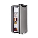 KLARSTEIN Yummy - combiné réfrigérateur 82 L/congélateur 8 L, panneaux chromés, classe d'efficacité énergétique F, réfrigérant R600a, 41 dB, 90 L, noir