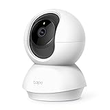 Tapo Caméra Surveillance WiFi intérieure 360° Tapo C200, FHD 1080P, vision nocturne, détection de mouvement, audio bidirectionnel, compatible avec Alexa et Google Assistant, pour Bébé/Animaux