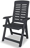 MaxxGarden Chaise de Jardin - Chaise réglable avec accoudoirs - Noir
