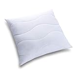 Oreiller allergique enfants et adultes en microfibre. Oreiller confortable pour les personnes dormant sur le ventre. Un confortable oreiller de nuit blanc en tissu moelleux. Plusieurs tailles. (50x50)