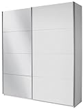 Rauch QUADRA armoire à portes coulissantes 2 portes-miroir avant/corps blanc, naturel, Breite 136 cm