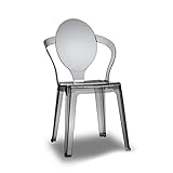 Scab Design Lot de 4 et 2 chaises en polycarbonate - Disponible transparent et transparent fumé (transparent fumé, 4)