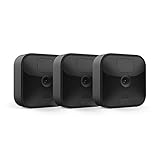 Blink Outdoor, Caméra de surveillance HD sans fil, résistante aux intempéries, avec deux ans d'autonomie et détection des mouvements, fonctionne avec Alexa | Kit 3 caméras
