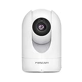 Foscam - R2M - Caméra IP Wi-FI Intérieure motorisée 2MP - Camera de Surveillance Consultable et Pilotable à Distance - Application Smartphone - détection de Mouvement - 8H d'Enregistrement sur Cloud