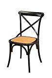 Biscottini Chaise bois Thonet 88x52x48 cm | Chaise salle a manger | Chaise cuisine en bois massif | Chaise bistrot | Chaise noir de jardin et salon