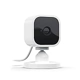 Blink Mini, Caméra de surveillance d'intérieur connectée, compacte, qui se branche sur une prise électrique, avec vidéo HD 1080p et détection de mouvements, fonctionne avec Alexa – 1 Caméra